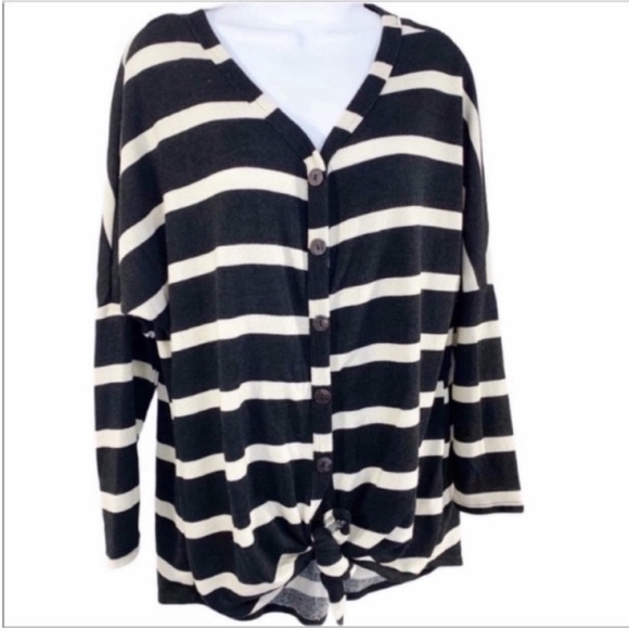 12 PM BY MON AMI striped tunic top S - Picture 3 of 8